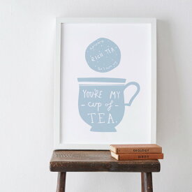 OLD ENGLISH CO. | MY CUP OF TEA PRINT (storm/white background) | A3 アートプリント/ポスター【ロンドン 北欧 シンプル インテリア】