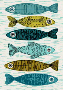 ELOISE RENOUF | SIX FISH PRINT | A3 A[gvg/|X^[ yk Vv z