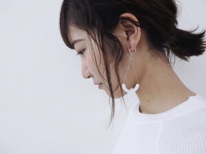 �y�Z�[�� SALE�zilocami | S-HOOP EARRING (white) | �C�������O