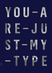 I LOVE MY TYPE | JUST MY TYPE (navy) | �A�[�g�v�����g/�|�X�^�[ (50x70cm)