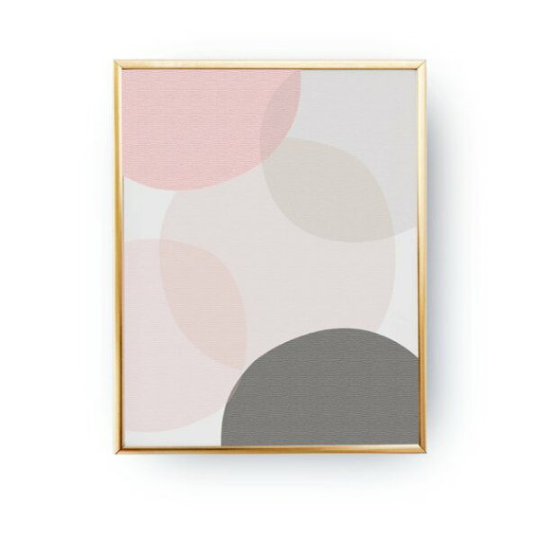 LOVELY POSTERS | PINK GRAY PASTEL CIRCLES PRINT | A3 アートプリント / ポスター 北欧 シンプル おしゃれ a3 art アート アートパネル アートボード インテリアパネル お洒落 ギフト デザイン モダン リビング 玄関 寝室
