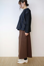 【SALE セール】KELEN (ケレン) | A Line Skirt "Yufuvi" (brown) | スカート【レディース ブラウン Aラインスカート 無地 シンプル おしゃれ 秋冬】