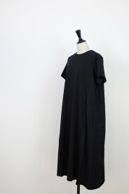 MB | High density jersey DRESS (black) | ワンピース【エムビー 無地 ブラック カジュアル】
