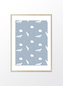 【SALE セール】PROJECT NORD | WHITE FOXES | アートプリント/ポスター (50x70cm)【北欧 シンプル インテリア おしゃれ】