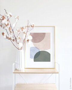 dear musketeer | CIRCLES ABSTRACT GREEN PRINT | A3 �A�[�g�v�����g/�|�X�^�[�y�k�� �V���v�� �C���e���A �������z