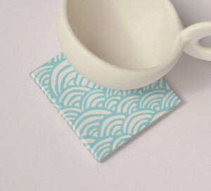 y[֑zTILISSIMO | WAVES PATTERN - CERAMIC TILE COASTER | Z~bNR[X^[ 2Zbgyk eLX^C Vv z