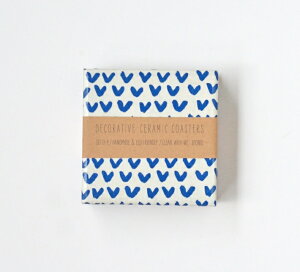 y[֑zTILISSIMO | BLUE ON WHITE ZIG ZAG - CERAMIC TILE COASTER | Z~bNR[X^[ 2Zbgyk eLX^C Vvz