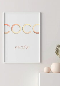 GLAM POSTERS | COCO PARIS REAL ROSE GOLD POSTER | �A�[�g�v�����g/�|�X�^�[ (30x40cm)�y�k�� ���r���O �C���e���A �������z
