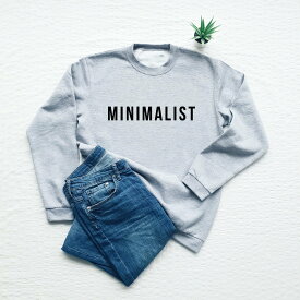 【SALE セール】Vim Tees | Minimalist sweatshirt (heather gray) | スウェット (M/Lサイズ)【タイポグラフィ ミニマリスト 裏起毛】