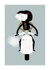 �ySALE �Z�[���zBLANCA GOMEZ | VESPA | A4 �A�[�g�v�����g/�|�X�^�[�y���[���֑������� �C���e���A �I�V���� �E�H�[���A�[�g�z