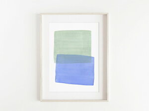 ANNA MABELLA | blue and green colour block | A3 |X^[/A[gvgk AuXgNg  Mtg  av[g  |X^[ rO A[g A[gpl Q Ǌ|  V