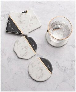 y[֑zFOOKYOU | Marble Patterned Gold Coaster - CERAMIC COASTER | Z~bNR[X^[yk eLX^Cz