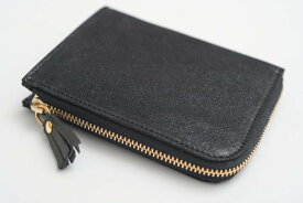 POMTATA (ポンタタ) | HAK L Zip Short Wallet (black) | 財布 ショートウォレット【国産 レザー】 ギフト 誕生日プレゼント シンプル ビジネス メンズ お誕生日 さいふ 父の日プレゼント 結婚祝い プレゼント 結婚記念日 誕生日プレゼント 男性 ラウンドファスナー 小銭入れ