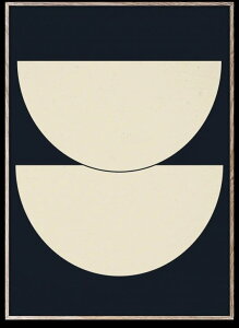 PAPER COLLECTIVE | HALF CIRCLES 1 - BLUE | �A�[�g�v�����g/�A�[�g�|�X�^�[ (30x40cm)�y�k�� �V���v�� �C���e���A �������z