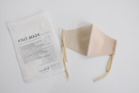 【SALE セール】Tricote | バイカラーニットマスク 大人用 (light pink) | Lサイズ【オシャレ ギフト お出かけ】