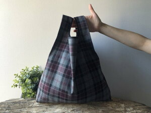 ATELIER SETTEMBRE | TOTE BAG (red bordeaux tartan) | �g�[�g�o�b�O/�V���b�s���O�o�b�O�y���[���֑������� ���������o�b�O �G�R�o�b�O �V���v�� �C�^���A�z