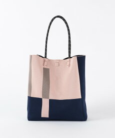 【再入荷】Tricote | ラインニットトートバッグ (pink) | バッグ トリコテ シンプル おしゃれ ポリエステル ポリエステル100 女性 女性用 トートバッグ トート 大 通勤 通勤バッグ 通学 お洒落 ばっぐ 鞄 カバン かばん 大容量 a4 国産 日本製 ゴムベルト モダン レディース