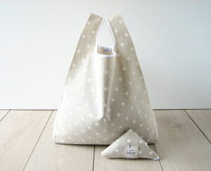 ATELIER SETTEMBRE | TOTE BAG (white polka dots) | �g�[�g�o�b�O/�V���b�s���O�o�b�O�y���[���֑������� ���������o�b�O �G�R�o�b�O �V���v�� �C�^���A�z
