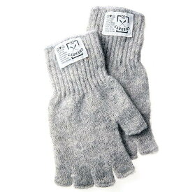 【SALE セール】CHERRYT KNIT & CO. | KNITTED FINGERLESS GLOVES (soft grey) | メンズ手袋