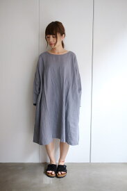 not PERFECT LINEN | Oversized loose fitting linen dress (dark grey)
