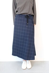 �ySALE �Z�[���zHiroyuki Watanabe | �I���N���p�W���}�X�J�[�g (navy)�b�{�g���X�y�V���v�� �`�F�b�N ������� �J�W���A�� �����O��z