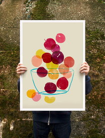 ANEK | PLUMS - SUMMER FRUIT ART | アートプリント/ポスター (50x70cm)【北欧 カフェ レストラン インテリア おしゃれ】フルーツ柄 フルーツ 果物 北欧 ポスター インテリア ポスター インテリア 北欧 雑貨 北欧 かわいい北欧 壁掛け リビング 玄関 送料無料