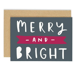 OLD ENGLISH CO. | MERRY AND BRIGHT CHRISTMAS CARD | NX}X | O[eBOJ[h