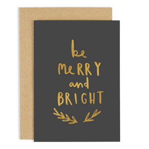 OLD ENGLISH CO. | BE MERRY BE BRIGHT CARD (gold foil) | NX}X | O[eBOJ[h