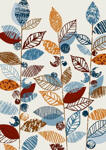 ELOISE RENOUF | TEXTURE LEAF STEMS | A4 �A�[�g�v�����g/�|�X�^�[ �y�k�� �V���v�� ������� ���[���֑��������z