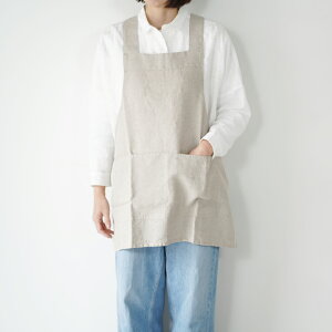 not PERFECT LINEN | SHORT SQUARE CROSS LINEN APRON (natural) | Gv  킢 JtFGv p x[W n l100% |Pbgt l  i` Vv  ̓ a