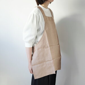 not PERFECT LINEN | SHORT SQUARE CROSS LINEN APRON (taupe) | Gv l  i` gAjA k  Vv  x[W g[v