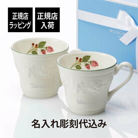 【正規店入荷】【名入れ代込】ウェッジウッド WEDGWOOD フェスティビティ ラズベリー マグ ペアラッピング無料 紙袋付き 名入れ ギフト プレゼント 結婚祝 両親贈呈品 高級 ブランド 記念品 法人記念品 正規品 名前 刻印 彫刻 結婚記念日 ペアギフト マグカップ 陶器