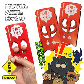 【 外専用 防獣 防鳥 アウトドア クラッカー 音だけ ド派手 演出 カネコ パーティークラッカー 陸上競技 イベント 鳥獣 威嚇 害獣 対策 鳥追 キャンプ ハイキング 】びっくり爆音クラッカー1袋（2個入り）