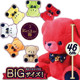 【 ぬいぐるみ くま 大きい プレゼント 推し活 クリスマス 誕生日 景品 ビンゴ 】☆送料無料☆星のくまさん BIG starA　全6種