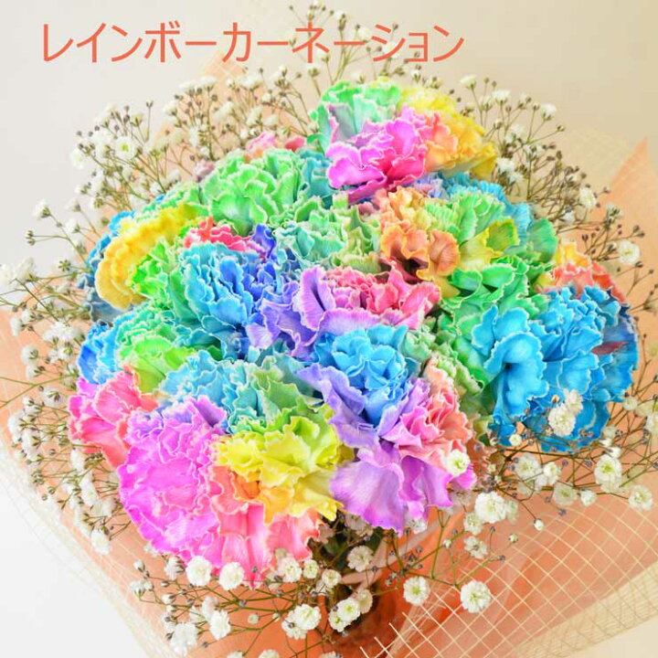 楽天市場 21 レインボーローズ レインボーカーネーション 珍しい虹色の花束 アレンジをギフトに レインボー 花恭 母の日 プレゼント アレンジメント バラ 生花 フラワー ｆｏｕｒ ｓｅａｓｏｎｓ 花恭