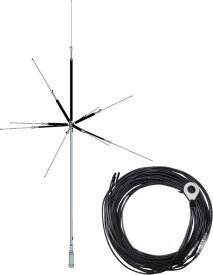 コメットUHV-10　3.5〜50MHz3.5/ 7/ 14/ 18/ 21/ 28/ 50MHz帯マルチバンドミニGPアンテナHD-GND4×5　HFカウンターポイズセット