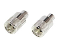 同軸コネクター MP-5 銀メッキ 2個セット 5D-2V/5D-FB用