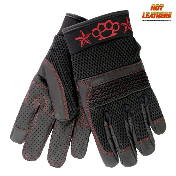楽天市場】Hot Leathers バイク メッシュ&レザー グローブ スマホ 