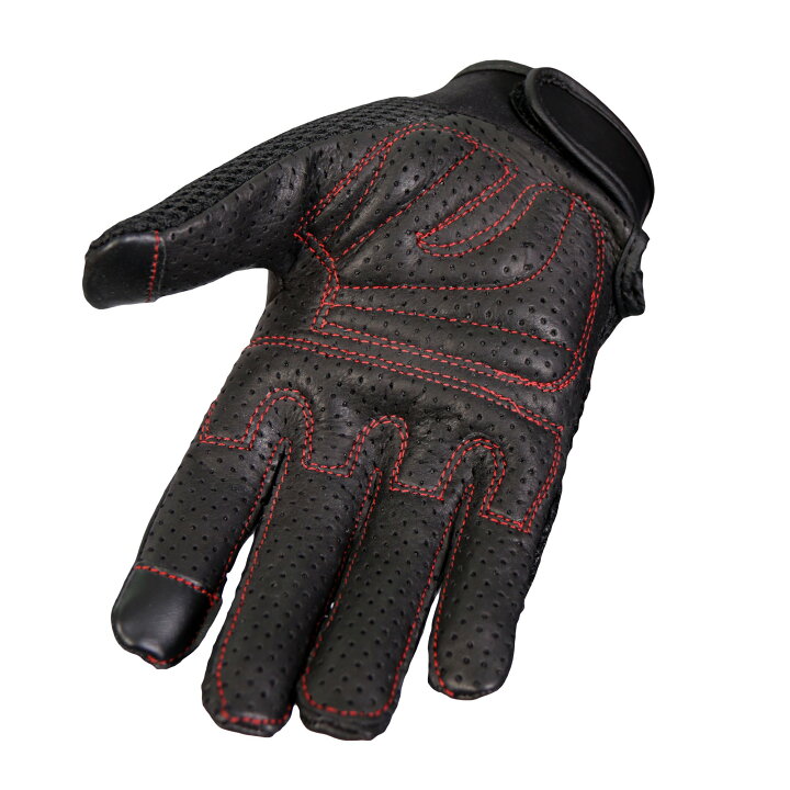 楽天市場】Hot Leathers バイク メッシュ&レザー グローブ スマホ 