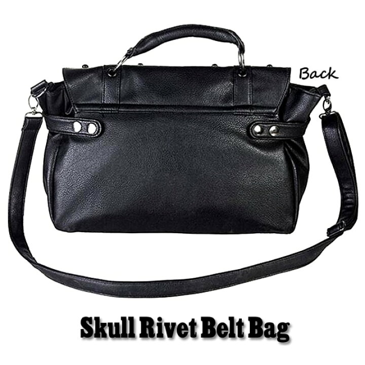 楽天市場】[Skull Rivet Shoulder Belt Bag] スカル・リベット 