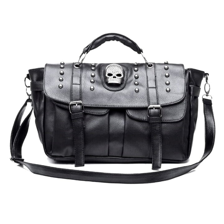 楽天市場】[Skull Rivet Shoulder Belt Bag] スカル・リベット 