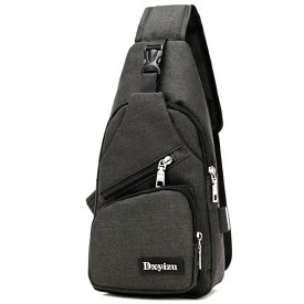 全4色! [Oxford USB Port Body Bag] オックスフォード・USBポート付き・ボディバッグ! 付属のUSBポートで外出先でも簡単スマホ充電! 男女兼用 ショルダーバッグ メッセンジャーバッグ ウエストポーチ スポーツ アウトドア ウォーキング 通勤通学 バイクに!*