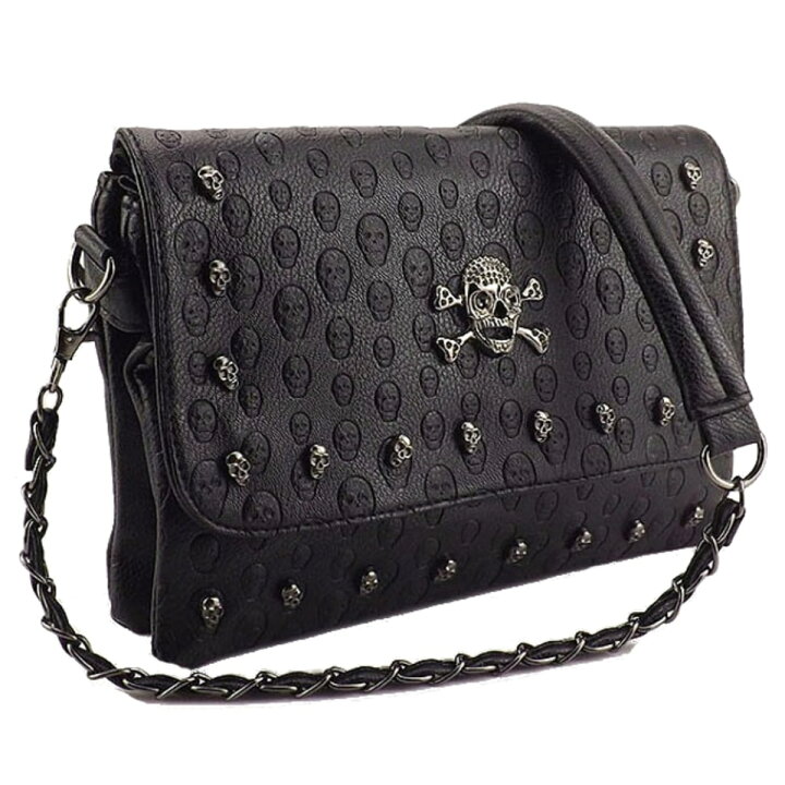 楽天市場】[Skull Rivet Chain Belt Clutch Bag] スカル・リベット 