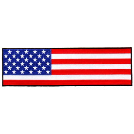 日本未発売! セール価格! ホットレザー [Cropped American Flag Patch] クロップドアメリカンフラッグ ワッペン! 星条旗 長方形 パッチ 米国バイカー専門アパレルブランド HOTLEATHERS 直輸入! ウェアのカスタムに! 布製 アイロン対応 サイズ大 背中用