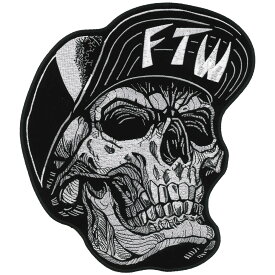 日本未発売! ホットレザー [Patch Snapback Skull] パッチ・スナップバック・スカル　ワッペン! ドクロ 骸骨 頭蓋骨 キャップ パッチ 米国バイカー専門アパレルブランド HOTLEATHERS 直輸入! ウェアのカスタムに! 布製 アイロン対応 サイズ大