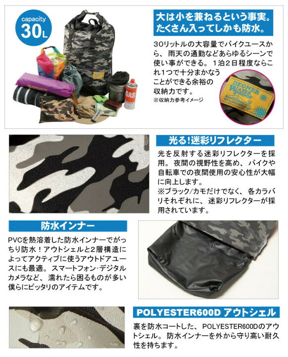 楽天市場】正規品 [DEGNER MULTIPLE RAIN BAG /NB-122] デグナー 