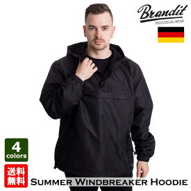 Brandit ブランディット Summer Windbreaker Hoodie サマー ウィンドブレーカー フーディー 全4色 ジャケット! 撥水 裏地メッシュ 春夏 パーカー ドイツメーカー ベントホール 迷彩 カモフラージュ フード バイク バイカー アウトドア ミリタリー サバゲーに! 大きいサイズ