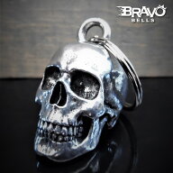 米国製 Bravo Bells スカル 骸骨 3D ベル [Skull] ブラボーベル Made In USA 魔除け お守りとしてバイカ…