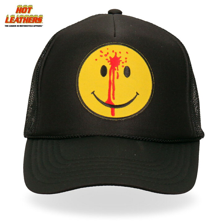 楽天市場 Hot Leathers キャップ ハット バイカー Trucker Hat Smiley Face Bullet スマイルマーク ニコちゃんマーク ブラック 黒 メッシュ スナップバック調節 ベースボールキャップ トラッカーハット 野球帽 帽子 米国ホットレザー直輸入 オートバイ ツーリング