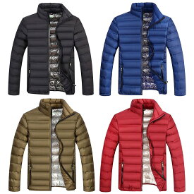 【送料無料!】全4色! 6サイズ! [Men's Light Cotton Padded Down Coat Jacket] メンズ ライトコットンパデッド ダウンコートジャケット! ボンバージャケット 中綿 インナーダウン ウィンドブレーカー ジャンパー アウター MA-1 バイクに!*